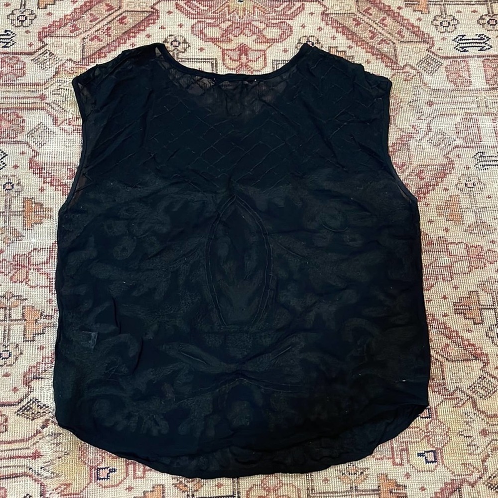 Search for sanity sequin embellished black sleeveless blouse small - Picture 5 of 5